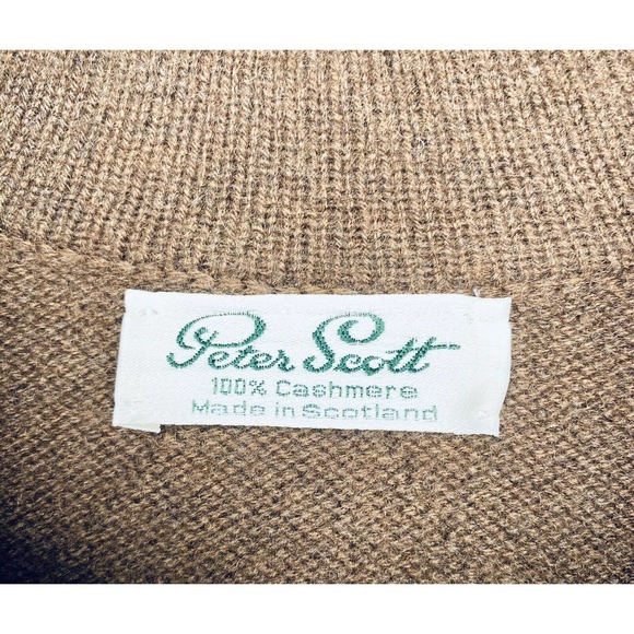 VTG Peter Scott Brown Sweater Sz 52 L - Picture 5 of 8